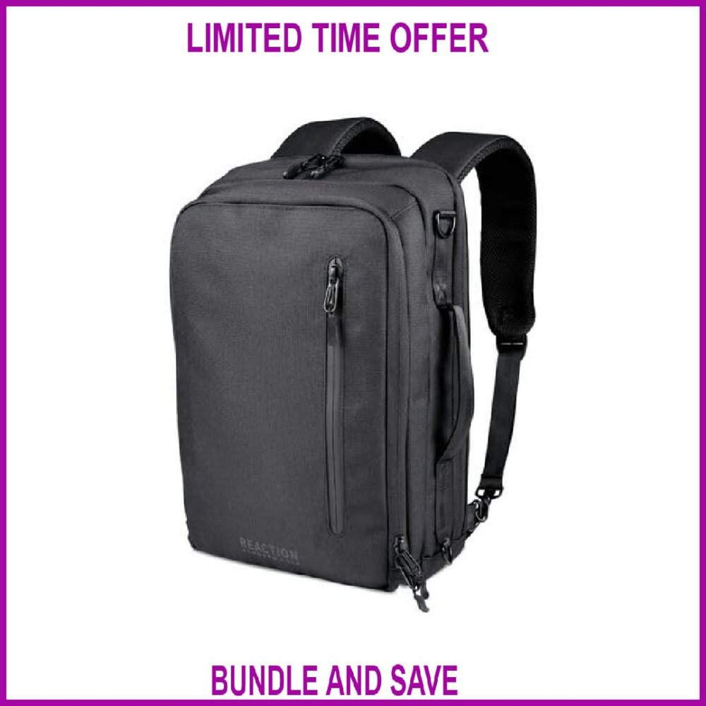 16" Polyester Tech Convertible Backpack Briefcase… - image 1